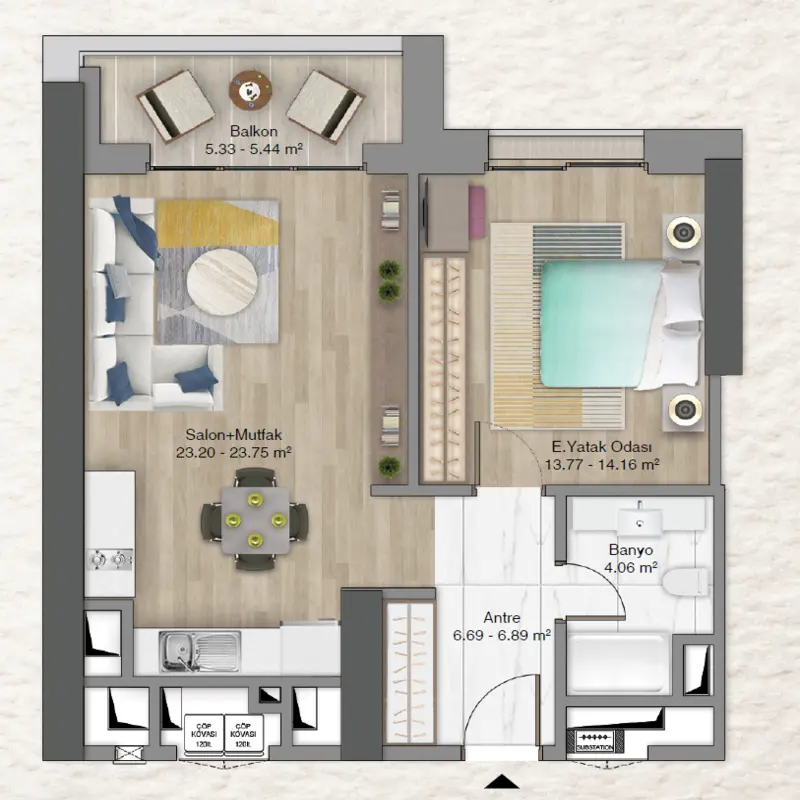 Avrupa Residence Oryopark floor plans - 1