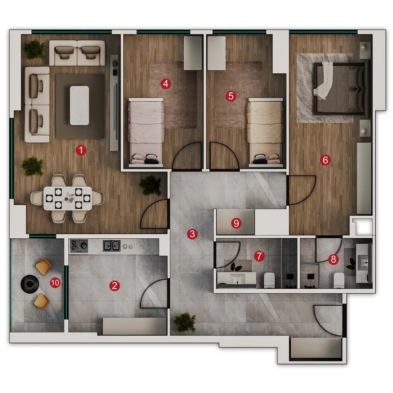 Ce La Vi Crowne floor plans - 3