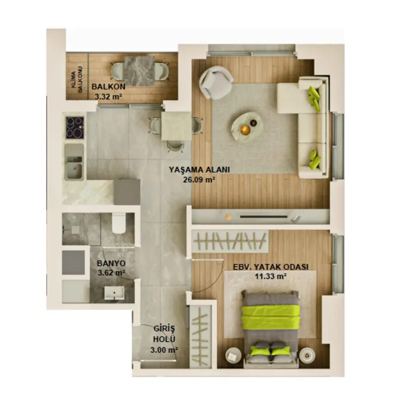 Dap Yapı Ataşehir 173 floor plans - 1