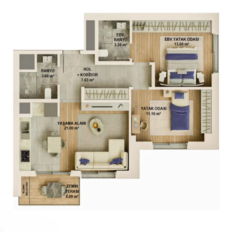 Dap Yapı Ataşehir 173 floor plans - 2