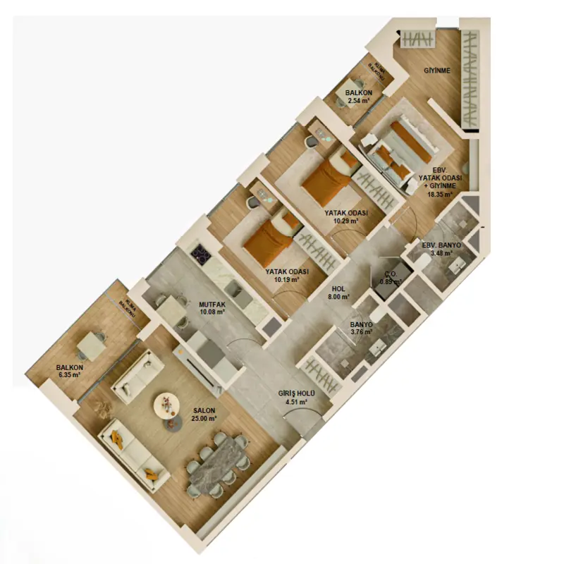 Dap Yapı Ataşehir 173 floor plans - 3