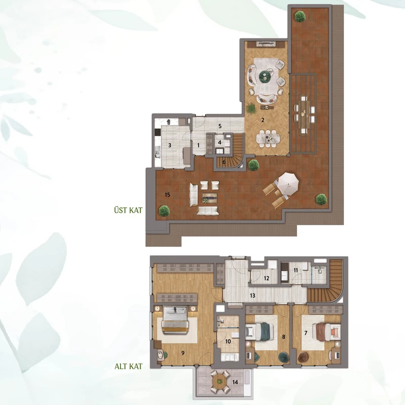 Hayat Flora floor plans - 3