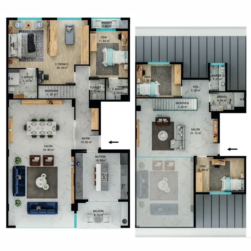Kuleli Evleri Lamarin floor plans - 2