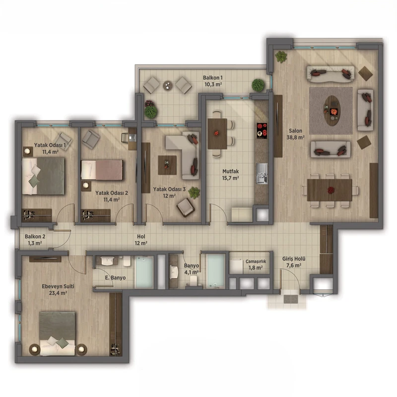 Sinpaş Boulevard Çankaya floor plans - 3