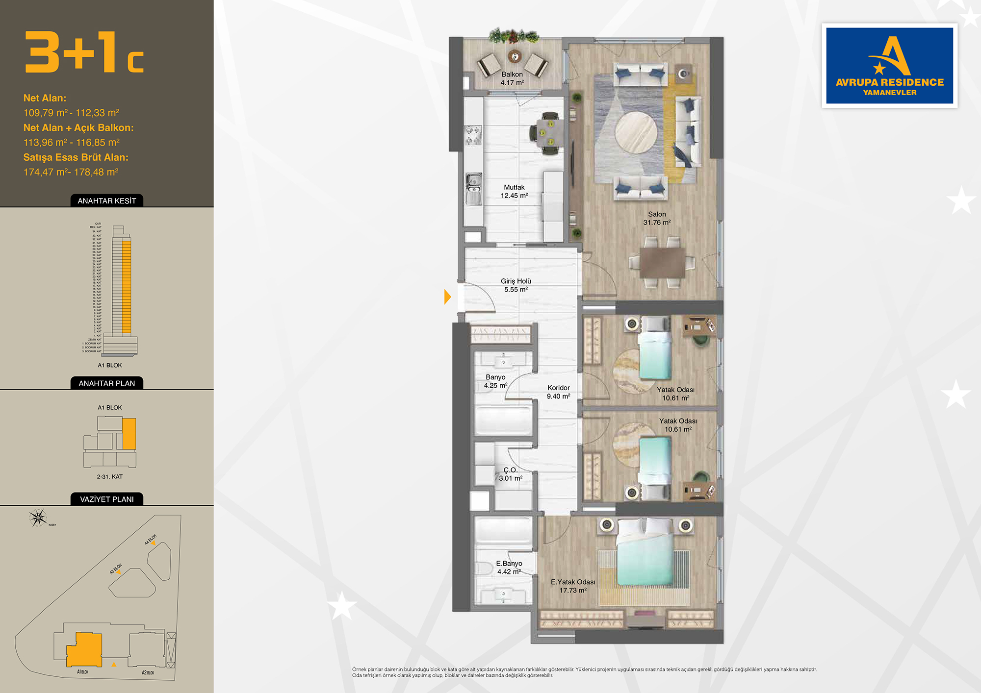 Avrupa Konutları Yamanevler 2 floor plans - 3