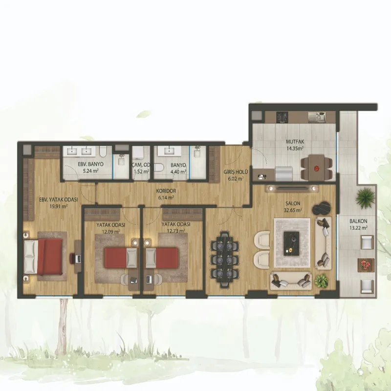 Zilal Gül Nefes Koru floor plans - 2